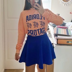 VS Pink Florida Gators orange creme heather long-sleeve cropped top